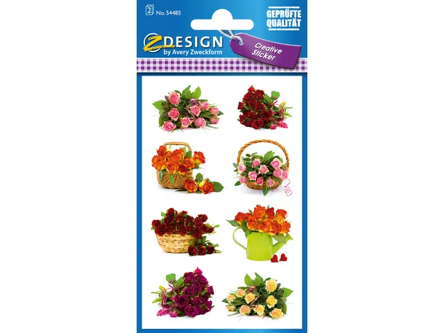 Papieretiket Z-design Creative pakje a 2 vel boeketten