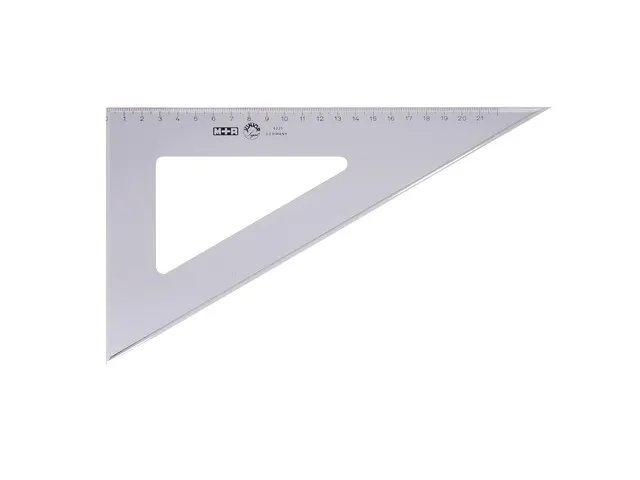 Triangle M+R 60 g 32 cm en plastique gris fumé