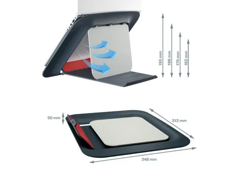 Laptopstandaard Leitz Ergo Cosy grijs
