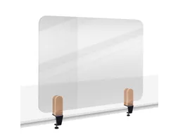 Bureauscherm Elements doorzichtig 60x80cm klemmen