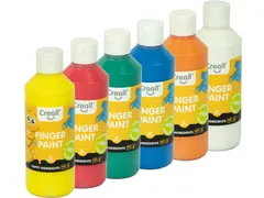 vingerverf Happy set met 6 flesjes 250 ml assorti
