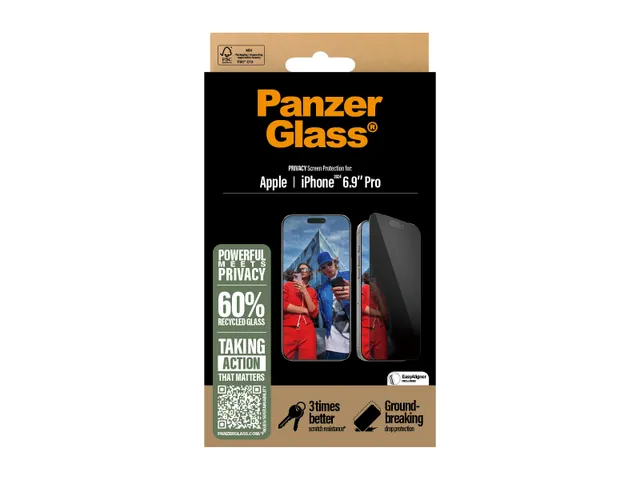 PanzerGlass Privacy Screen Protector iPhone 16 Pro Max | Ultra-Wide