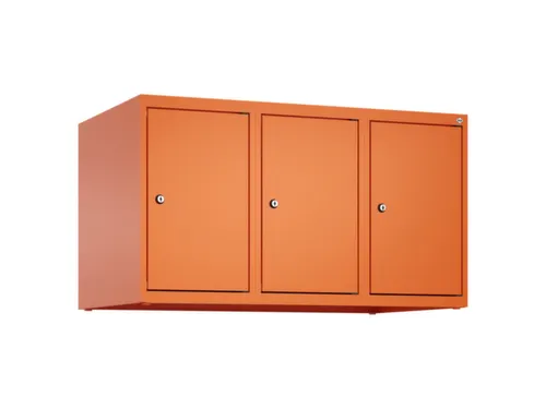 opzetkast,v. locker,3vak.,vak B 300mm,HxBxD 500x900x500mm,cilinderslot