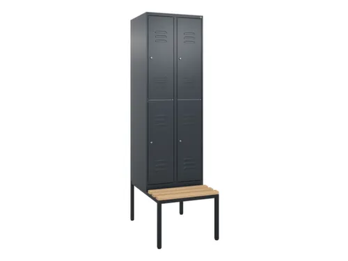 Dubbeldekse dekenkist,HxBxD 2120x600x815mm,2x2vak.,vak B 300mm