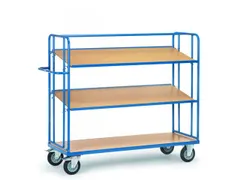 Etagewagens 3 Etages Hout 4295 500kg Laadvlak 1250x610mm Ral5007