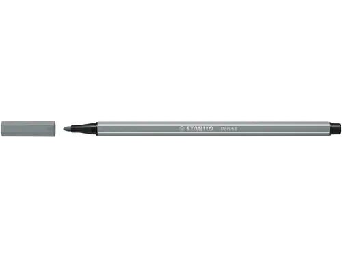 Viltstift STABILO Pen 68/95 medium middel koudgrijs