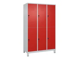 dubbeldekse locker,HxBxD 1950x1200x500mm,3x2vak.,vak B 400mm