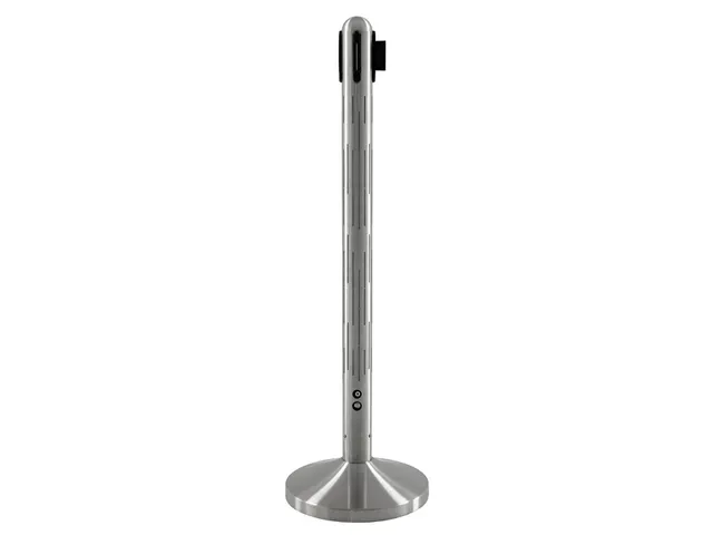 Poteau Securit Nova Inox avec enrouleur sangle RGB 100cm argent