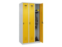 locker,HxBxD 1850x900x500mm,3vak,vak B 300mm,draaigrendel