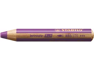 Kleurpotloden STABILO 880 woody 3 in 1 multitalent paars - 3