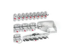 Crochets Pour Plaques Perforées Assortiment 15Pièces Coloris Alu