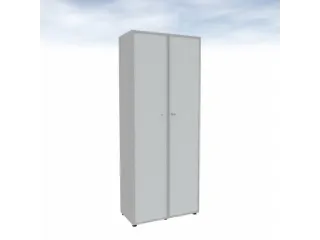 kantoorkast met glazen deuren HxBxD 2140x860x450mm hout aluminium - 3