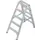 dubbele ladder,beide zijden,2x5treden m. R13-laag,treden met profiel