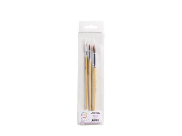 Penseel Qrea synthetisch haar set à 3 breedtes
