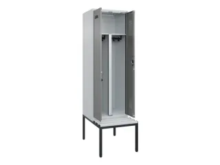 PBM-locker met bank,HxBxD 2120x600x815mm,2vak,vak B 300mm - 1