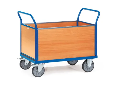 Vierwandwagens 2551 600kg 1000x600mm Ral5007 Houten Plaat