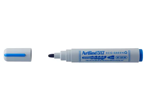 Whiteboardmarker Artline 517 Dry Safe Eco rond Medium blauw