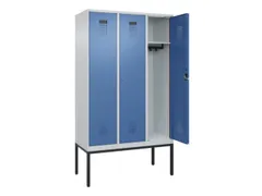 locker,HxBxD 2120x1200x500mm,3vak,vak B 400mm,cil.-slot,voetonderstel
