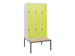 Dubbeldekse dekenkist,HxBxD 1950x900x815mm,3x2vak.,vak B 300mm