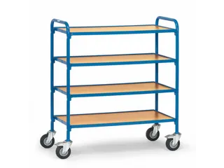bijzetwagen,draagverm. 250kg,4etage(s),laadvl. LxB 940x470mm,houtetage - 2