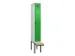 locker met bank,voor scheiding van kleding,HxBxD 2120x300x815mm,1vak