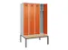 locker met bank,voor scheiding van kleding,HxBxD 2120x1200x815mm,4vak