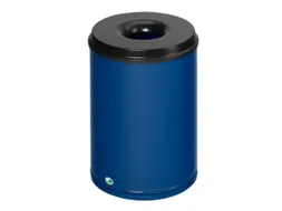 prullenmand zelfblussend 50 liter HxØ 520x375mm kop zwart blauw