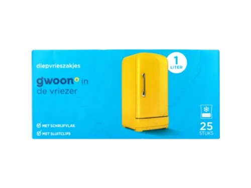 G'woon diepvries zakken 25x 1L