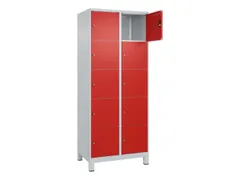 lockerkast,HxBxD 1950x800x500mm,2x5vakken,vak B 400mm,cil.-slot,voeten