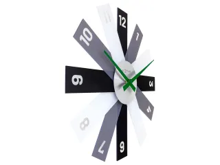 Design wandklok - 40cm- Stille klok - Zwart - Acryl - NeXtime "Plexi" - 3