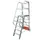 verrijdbare treden-platformladder,eenzijdig,6trede(n),stand H 1,4m