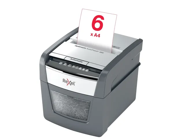 Papiervernietiger Rexel Optimum Auto+ 45X snippers 4x28mm