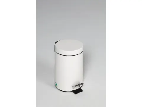 pedaalemmer,5l,HxØ 285x205mm,binnenbak kunststof,romp staal wit