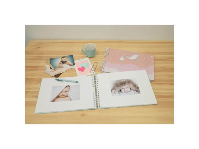 Album photo à spirales 50 pages blanches - Format 32x22cm - CIGOGNE -