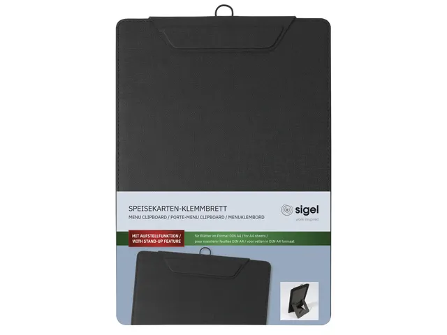 Porte-menu Sigel plastique noir A4
