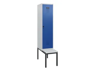 locker met bank,HxBxD 1950x400x815mm,1vak,vak B 400mm,draaigrendel - 2