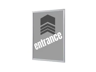 Kliklijst A1 complete set met print "ENTRANCE" Grijs - 1