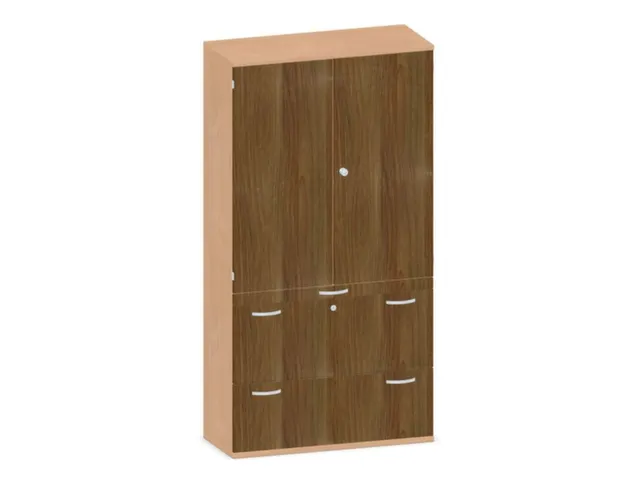 kantoorkast,HxBxD 1920x1000x430mm,decor romp beuken,decor front noten