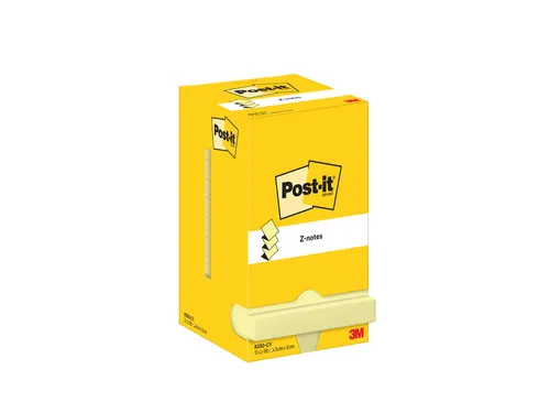 Memoblok Post-it Z-Note R330 76x76mm canary yellow 12 stuks
