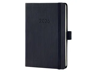 Weekagenda Conceptum A6 2026 (NL/FR/EN/DU) zwart Hardcover - 2