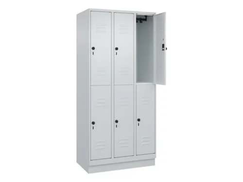 dubbeldekse locker,HxBxD 1950x900x500mm,3x2vak.,vak B 300mm
