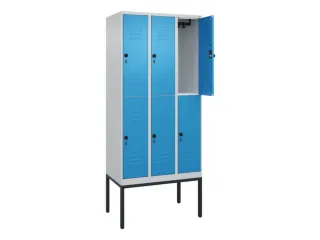 dubbeldekse locker,HxBxD 2120x900x500mm,3x2vak.,vak B 300mm - 2