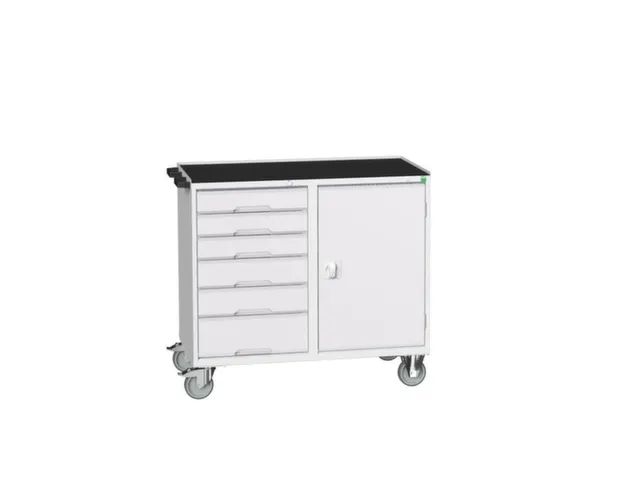 montagetafel 965x1050x550mm staalblad 6 laden kast front RAL7035