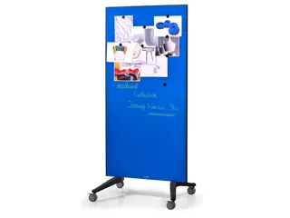 Mobiel Glasbord Blauw Magnetisch 90x175Cm - 4