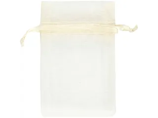 Organza zakjes Creativ Company 7x10cm 10 stuks off-white - 2