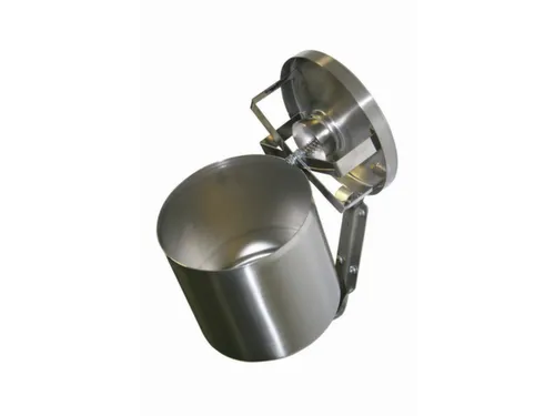 Wandasbak van RVS,HxØ 165x150mm,romp RVS,m. kogelkop