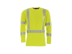 T-shirt 5072 89 Fluorgeel Vlamvertragend Lange Mouwen Maat 4EL