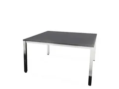 vergadertafel,HxBxD 740x1400x1400mm,hoekig,4voeten verchroomd,CC-zwart
