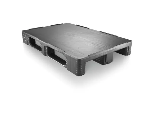 hygiënepallet,HxLxB 160x1200x800mm,geregenereerd kunststof,zwart