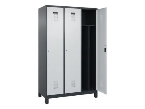 locker voor scheiding van kleding,HxBxD 1950x1200x500mm,3vak